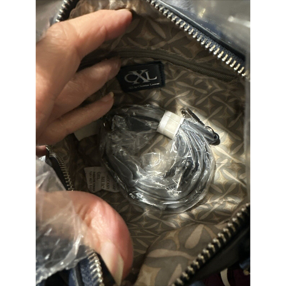 CXL by Christian Lacroix Mico Barrel Bag Navy NWT MSRP $98 Crossbody - Picture 8 of 9